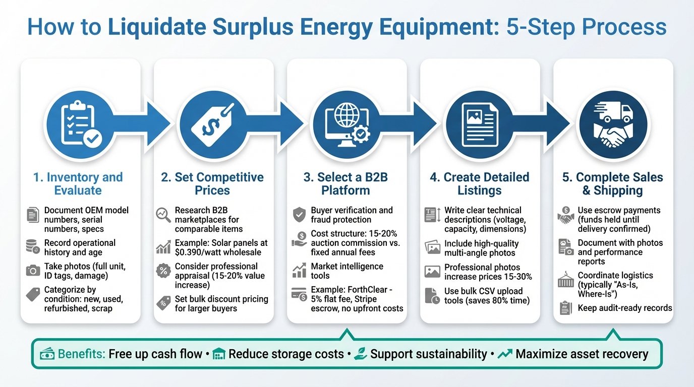 5-Step Process for Liquidating Surplus Energy Equipment