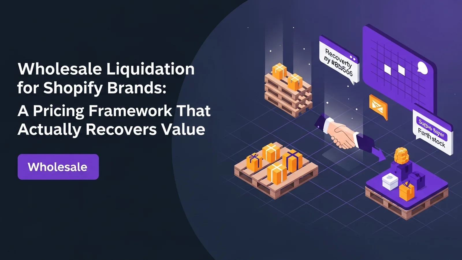 Abstract network visualization connecting wholesale products with violet accent lines suggesting B2B marketplace dynamics